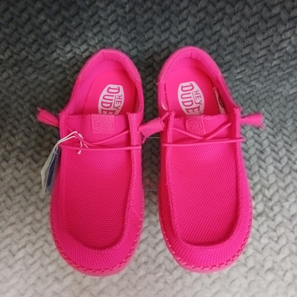 Hey Dude Wendy Funk Mono Wide Electric Pink Women's Sneakers Shoes Size 6D - Picture 5 of 10